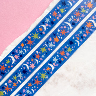 Wonky Stars Washi Tape - Blue