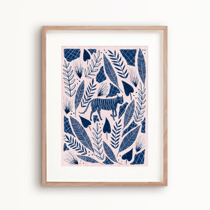 Camouflage Cat Art Print