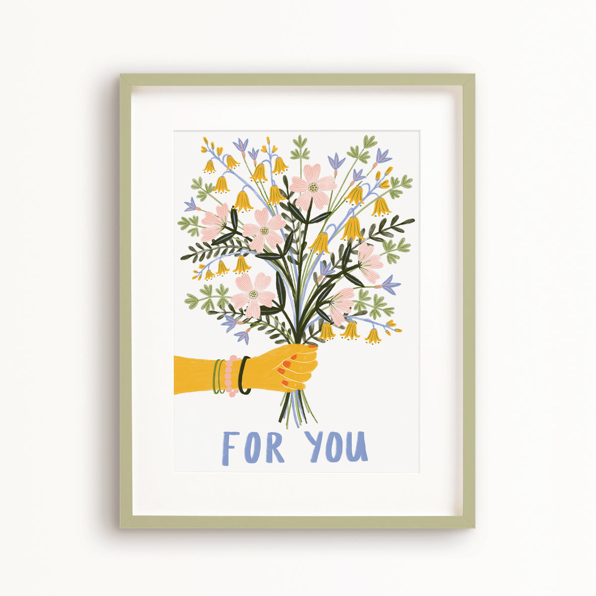 For You Flower Bouquet Art Print