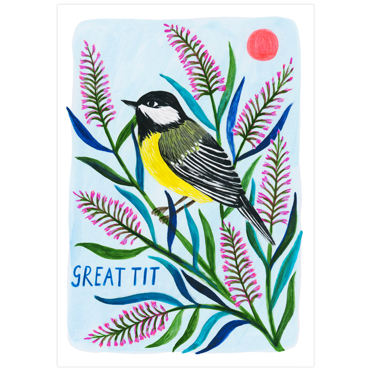 Great Tit Bird Art Print