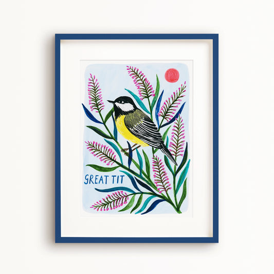 Great Tit Bird Art Print