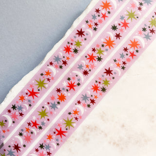 Wonky Stars Washi Tape - Lilac