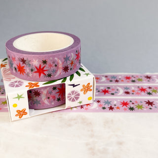 Wonky Stars Washi Tape - Lilac