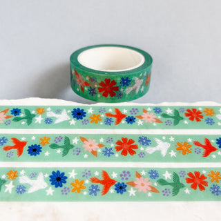 Flying Birds Washi Tape - Mint