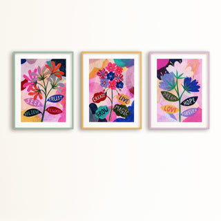 Words to Live By Set of Three Art Prints