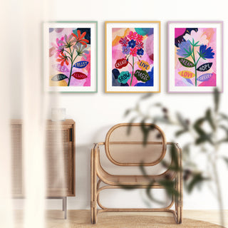 Words to Live By Set of Three Art Prints