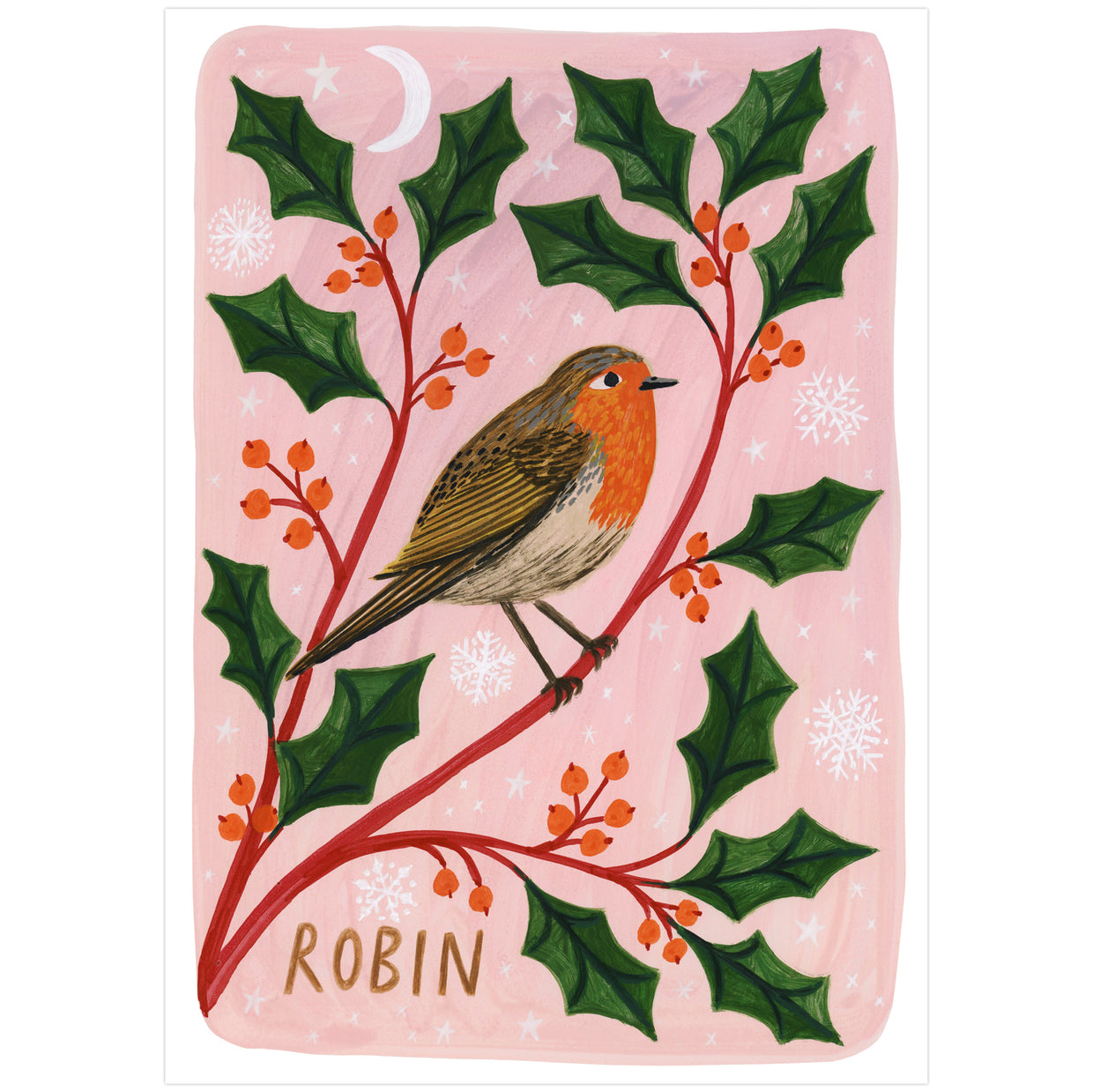 Robin Bird Target Paper Robin Bird Art Print