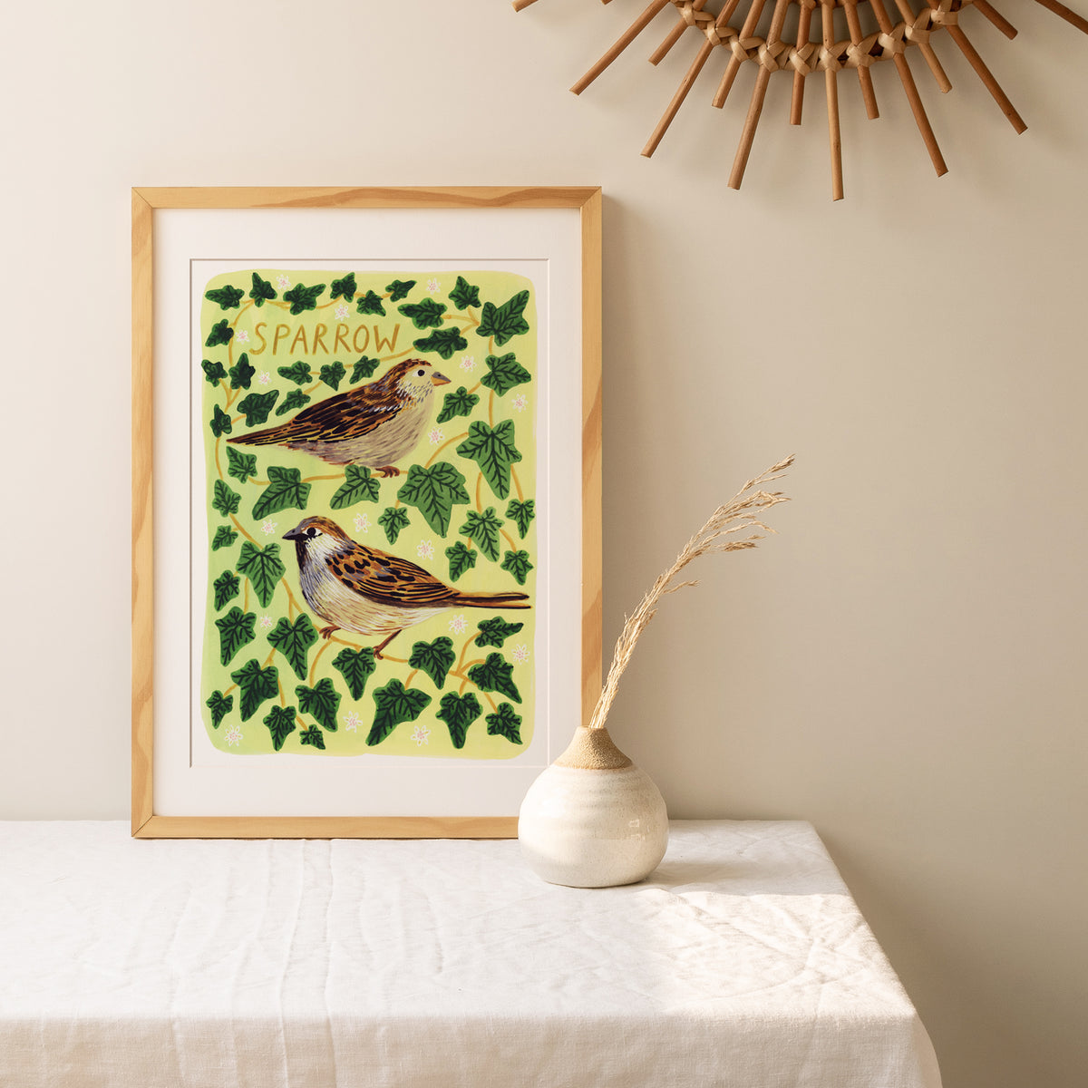 Sparrow Bird Art Print