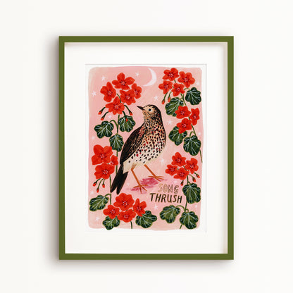 Song Thrush Bird Art Print