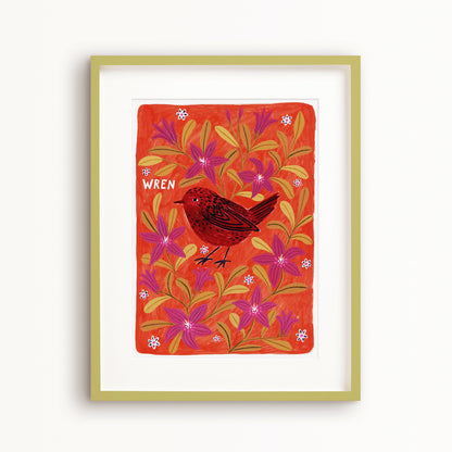 Wren Bird Art Print