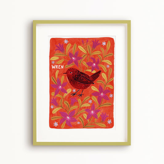 Wren Bird Art Print