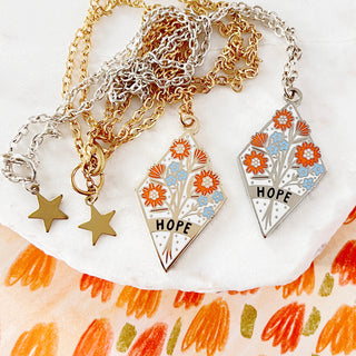 Hope Enamel Necklace