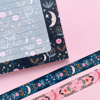 Sleepy Moon Pattern Recycled Paper A5 Notepad