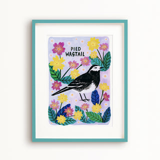 Pied Wagtail Bird Art Print