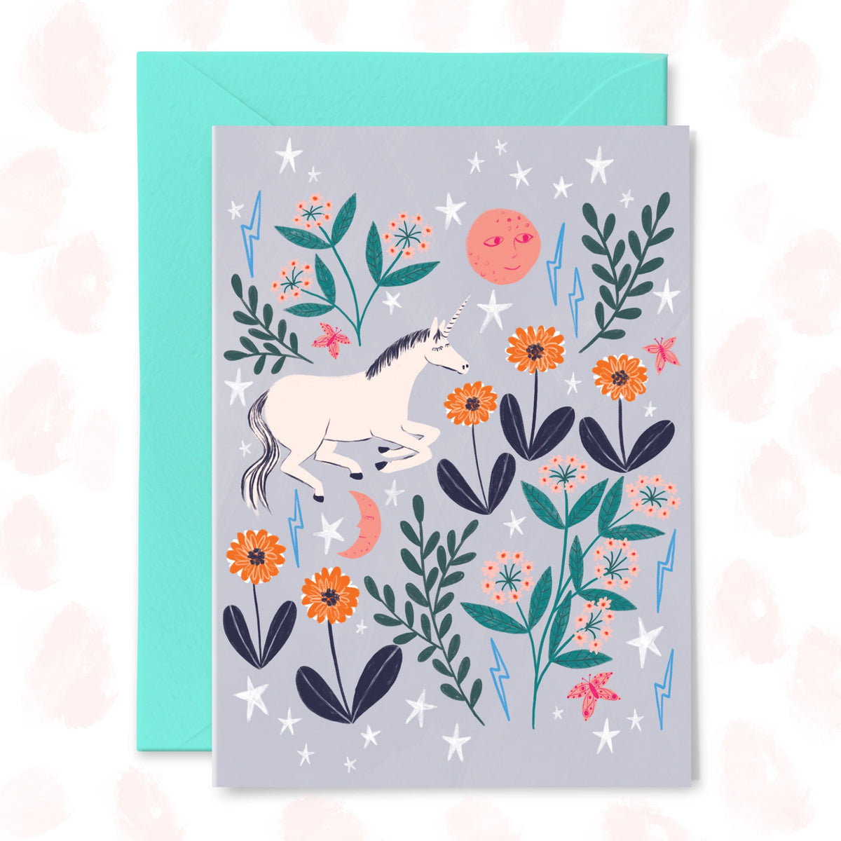 Unicorn Fields Greetings Card