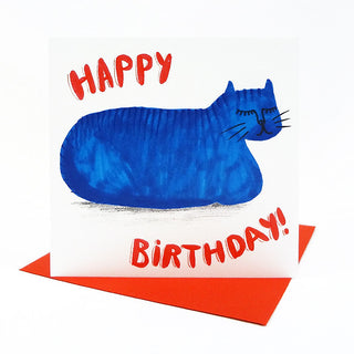 *NEW!* Sleeping Cat Happy Birthday Card