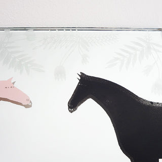Meeting Horses Original Mirror Artwork
