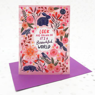 Beautiful World Greetings Card