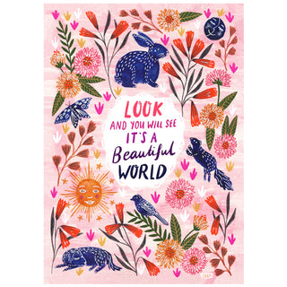 Beautiful World Greetings Card