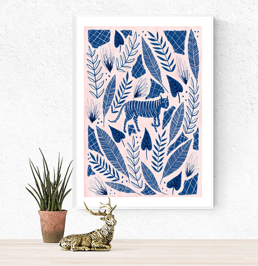 Camouflage Cat Art Print