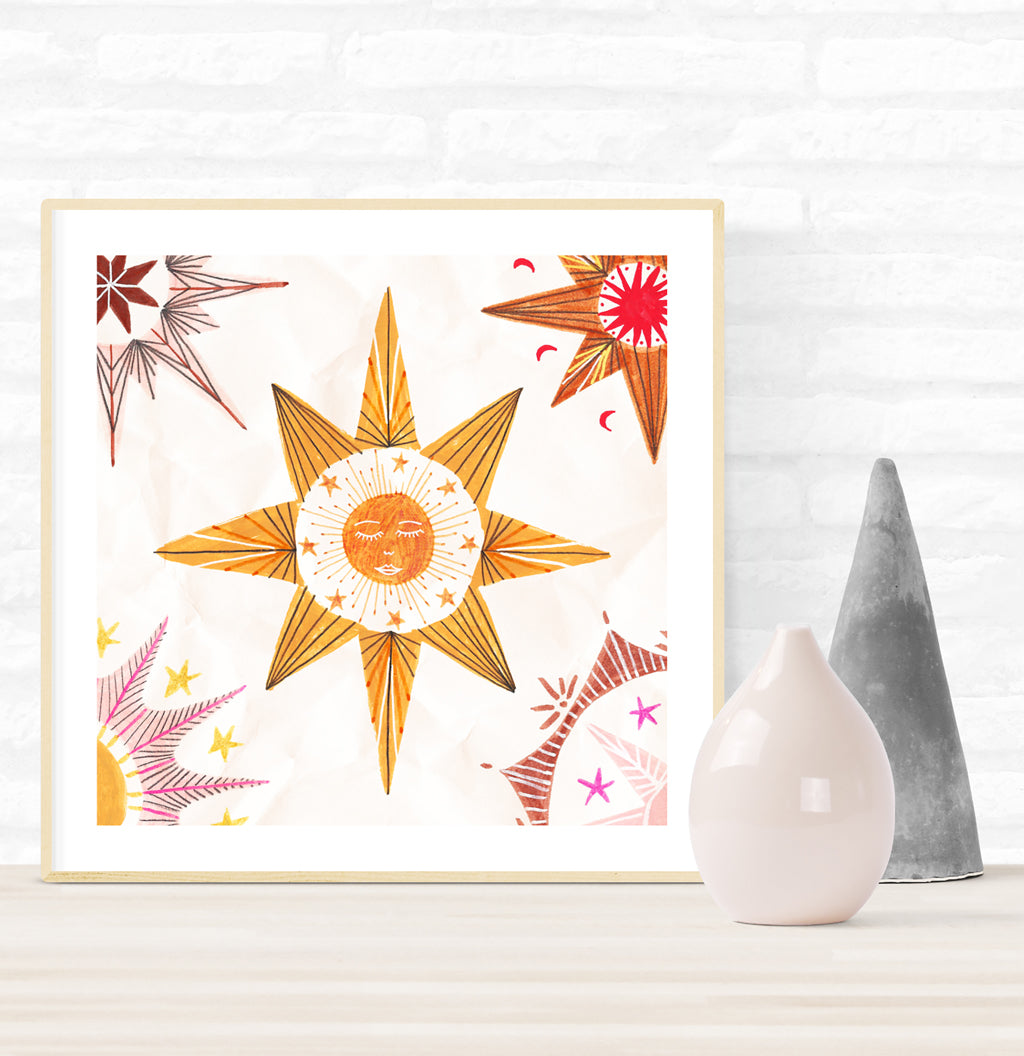 Celestial Bodies Star Art Print