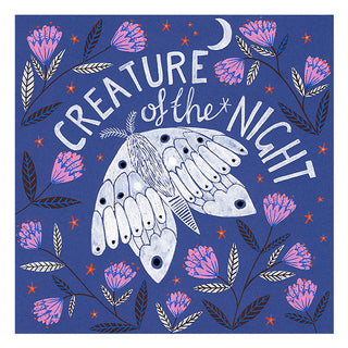 Limited Edition Creature of the Night Hand Glittered Giclee Print - 2017