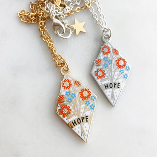 Hope Enamel Necklace