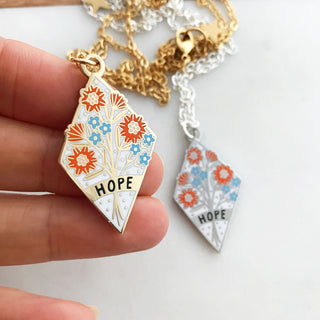 Hope Enamel Necklace