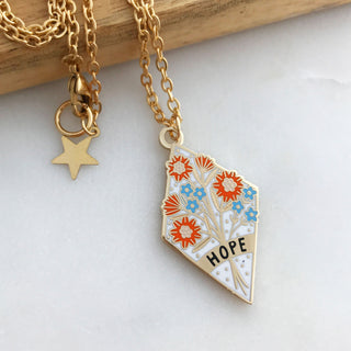 Hope Enamel Necklace