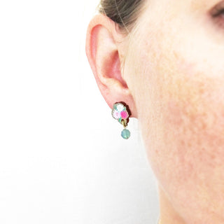 Limited Edition Indian Summer Earrings - Pink/Mint - 2016