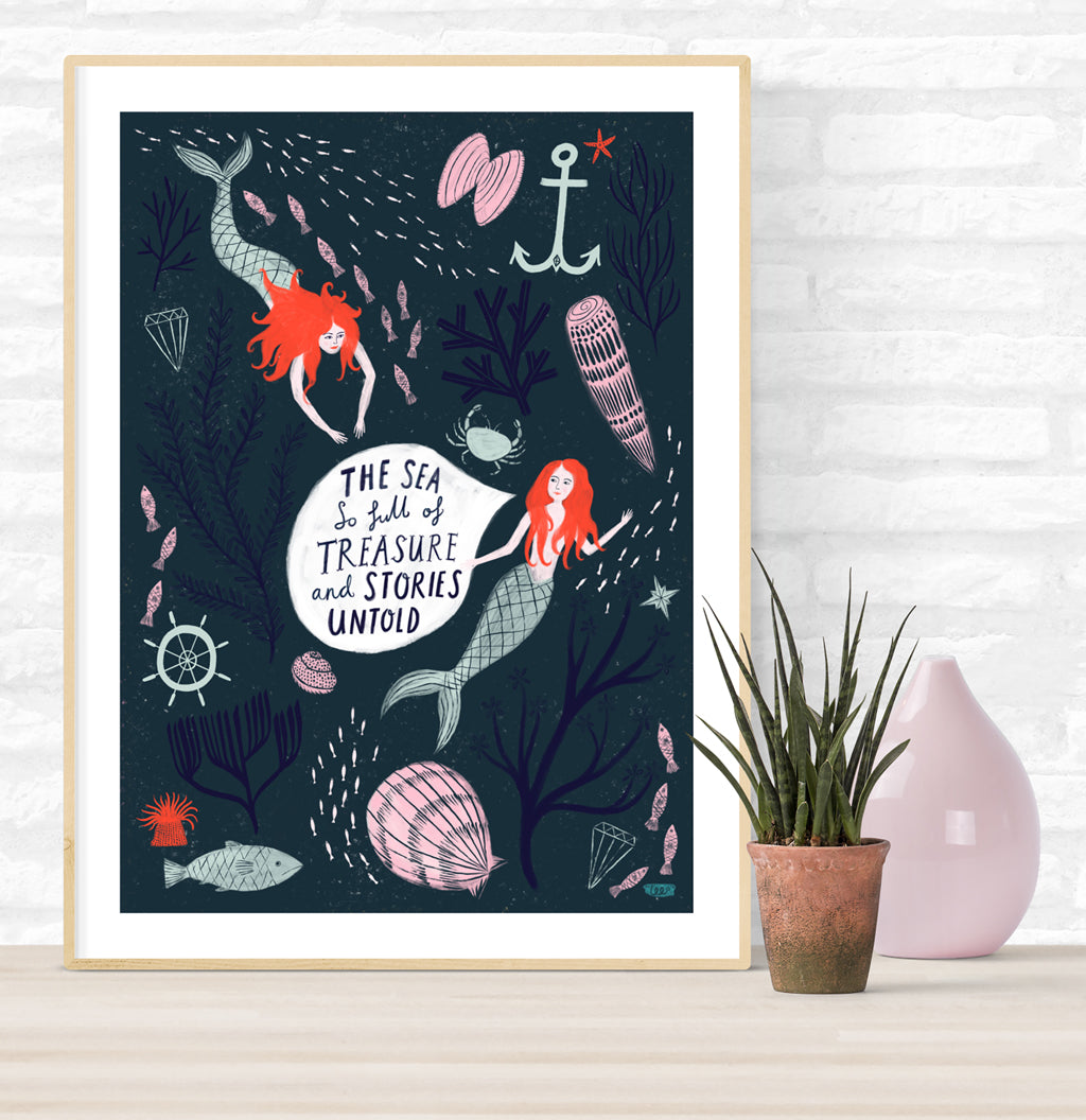 The Sea So Full Mermaid Art Print
