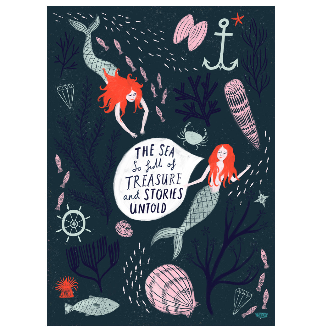 The Sea So Full Mermaid Art Print