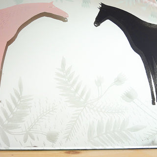 Meeting Horses Original Mirror Artwork