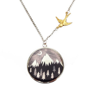 Always Over the Mountain Locket - Silver