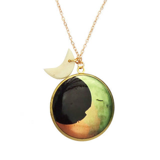 Two Moons Locket - Gold