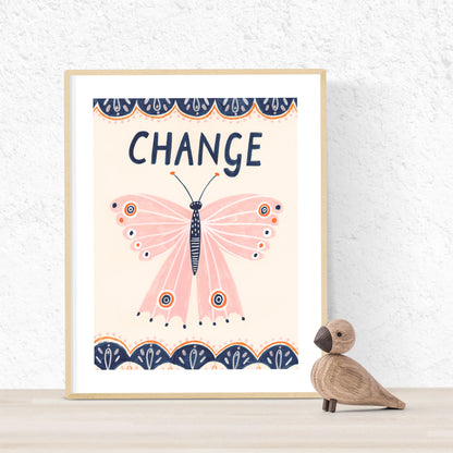 Change Butterfly Art Print