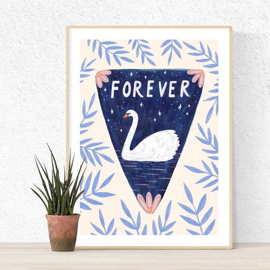 Forever Swan Art Print