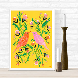 Lovebirds Art Print