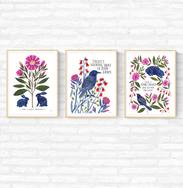 Shelter Triptych Art Print Set